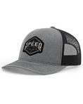 Load image into Gallery viewer, Speed Grey Leather Patch Mid Pro Hat

